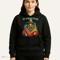 El Squatcho Poncho – Western Bigfoot Funny Sasquatch Hoodie thumb 5