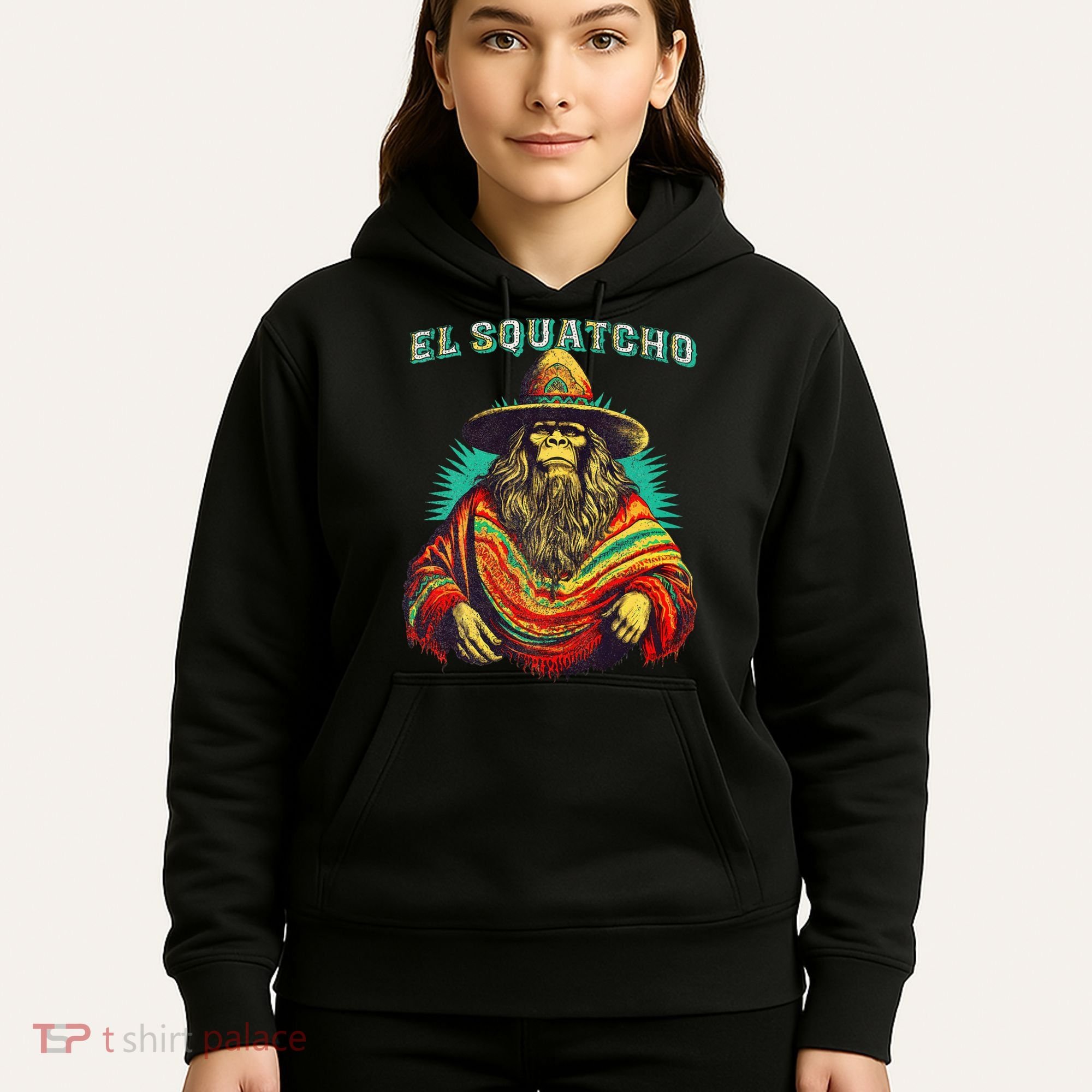 El Squatcho Poncho – Western Bigfoot Funny Sasquatch Hoodie