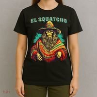El Squatcho Poncho – Western Bigfoot Funny Sasquatch T-Shirt thumb 4