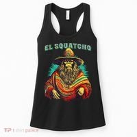 El Squatcho Poncho – Western Bigfoot Funny Sasquatch Women's Tank Top thumb 0