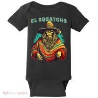 El Squatcho Poncho – Western Bigfoot Funny Sasquatch Baby Bodysuit thumb 0