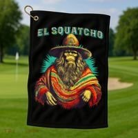 El Squatcho Poncho – Western Bigfoot Funny Sasquatch Golf Towel thumb 1