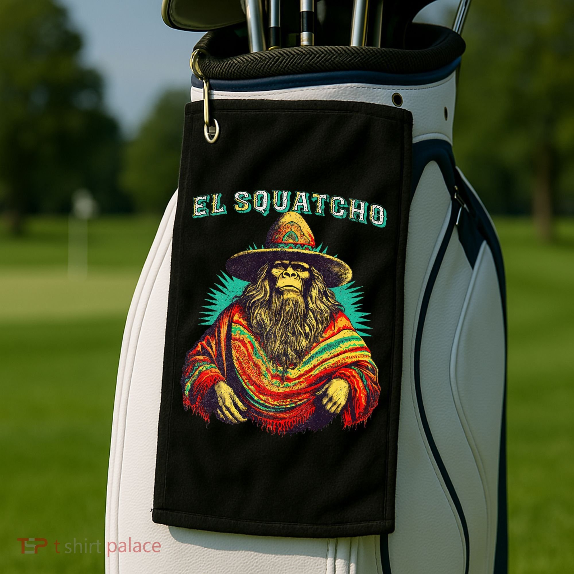 El Squatcho Poncho – Western Bigfoot Funny Sasquatch Golf Towel