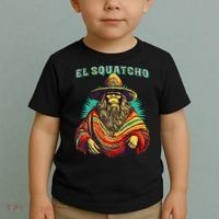 El Squatcho Poncho – Western Bigfoot Funny Sasquatch Toddler T-Shirt thumb 2