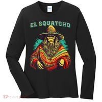 El Squatcho Poncho – Western Bigfoot Funny Sasquatch Women's Long Sleeve Shirt thumb 0