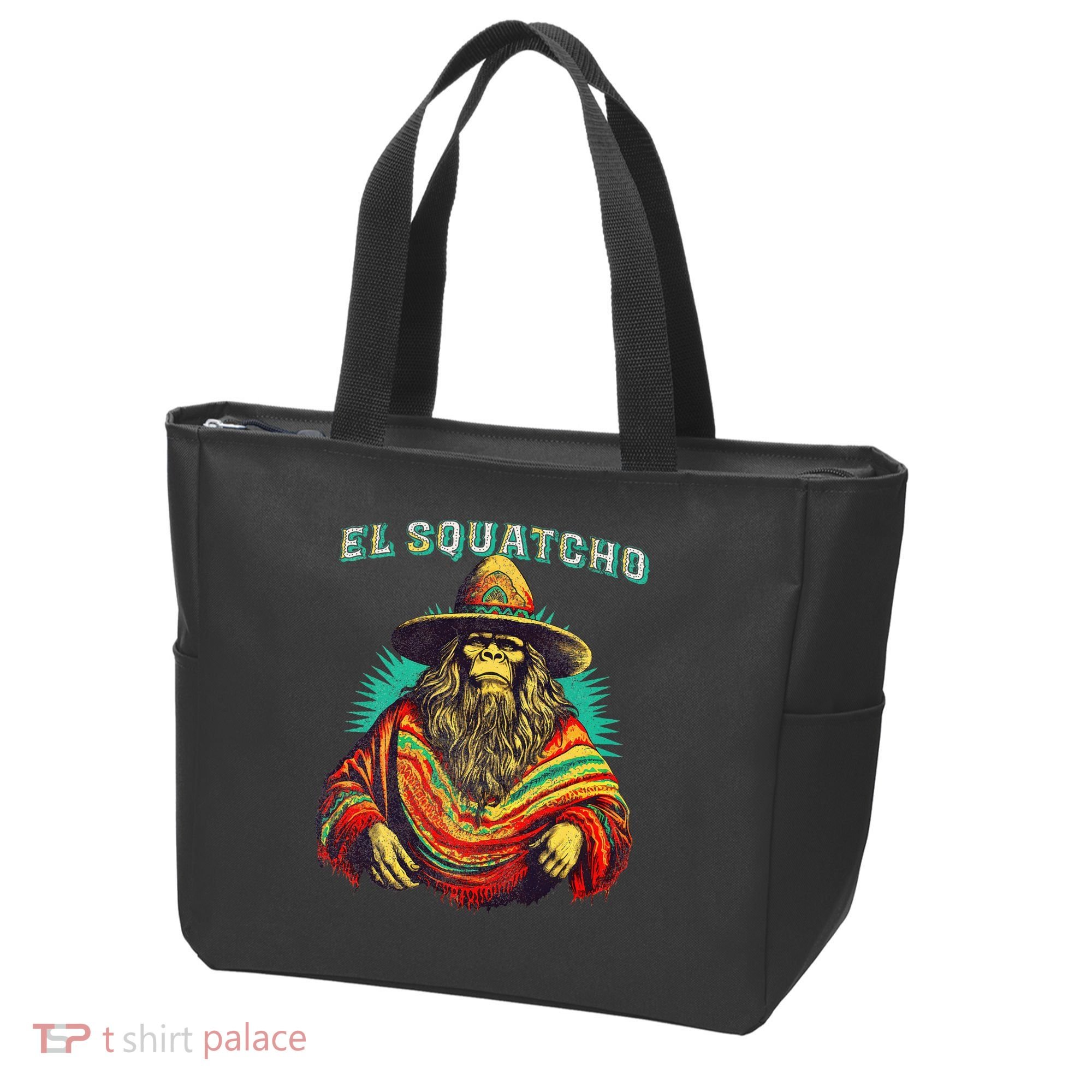 El Squatcho Poncho – Western Bigfoot Funny Sasquatch Tote Bag