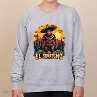 El Squatcho Poncho Funny Mexican Bigfoot Sasquatch Guardian Women's Sweatshirt thumb 0