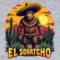 El Squatcho Poncho Funny Mexican Bigfoot Sasquatch Guardian Women's Sweatshirt thumb 2
