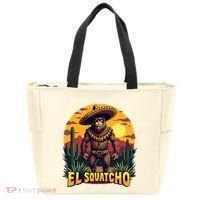 El Squatcho Poncho Funny Mexican Bigfoot Sasquatch Guardian Tote Bag thumb 0