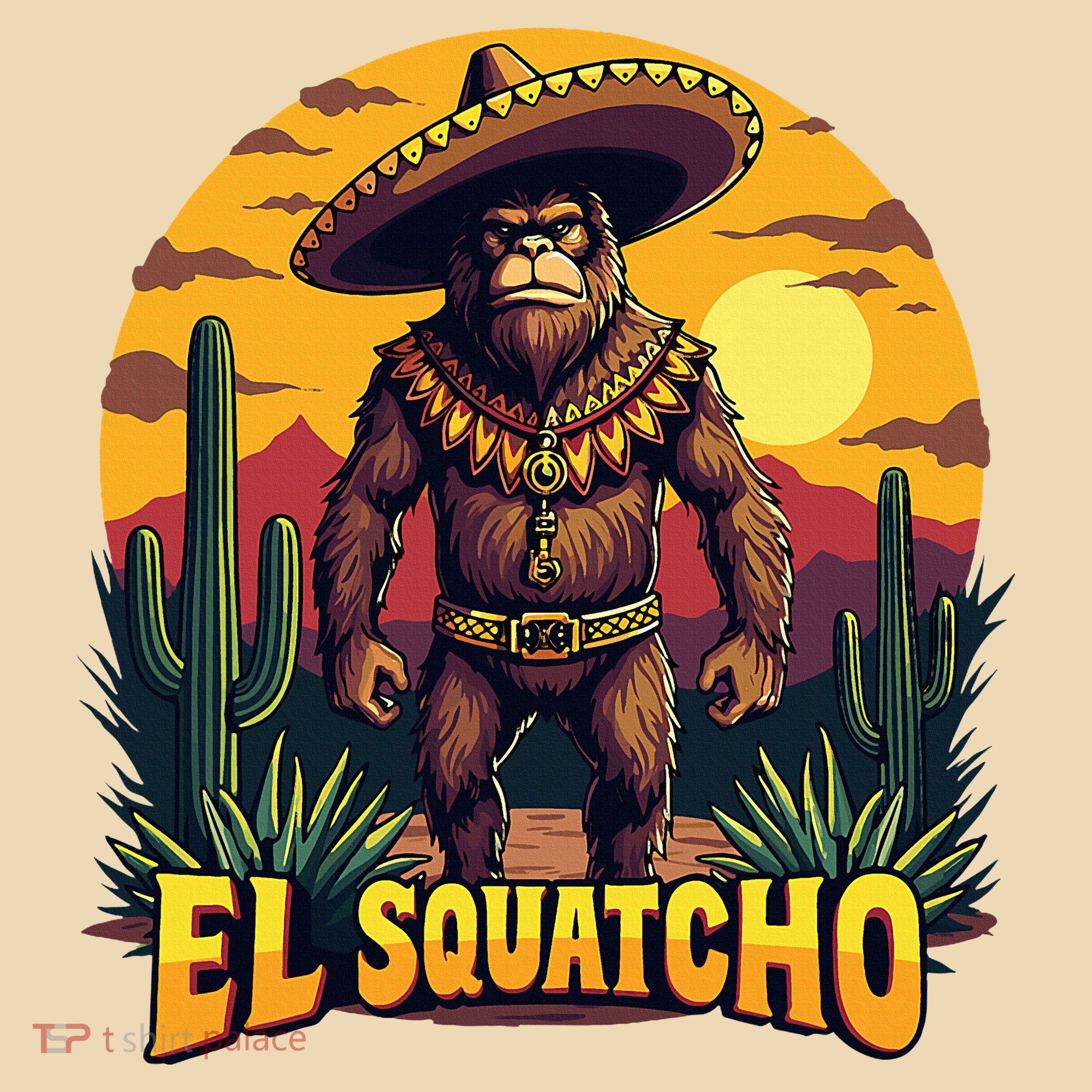 El Squatcho Poncho Funny Mexican Bigfoot Sasquatch Guardian Tote Bag