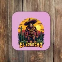 El Squatcho Poncho Funny Mexican Bigfoot Sasquatch Guardian Coaster thumb 0