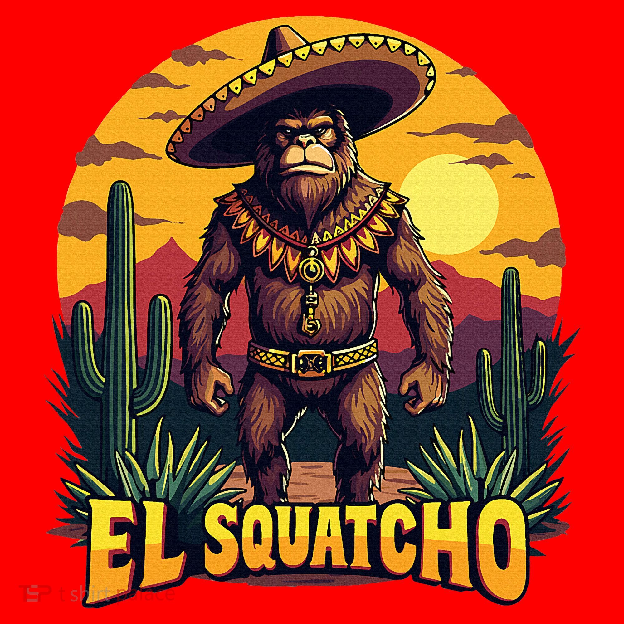 El Squatcho Poncho Funny Mexican Bigfoot Sasquatch Guardian Santa Hat