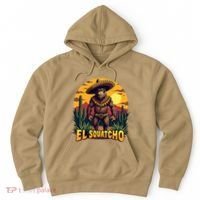 El Squatcho Poncho Funny Mexican Bigfoot Sasquatch Guardian Hoodie thumb 0