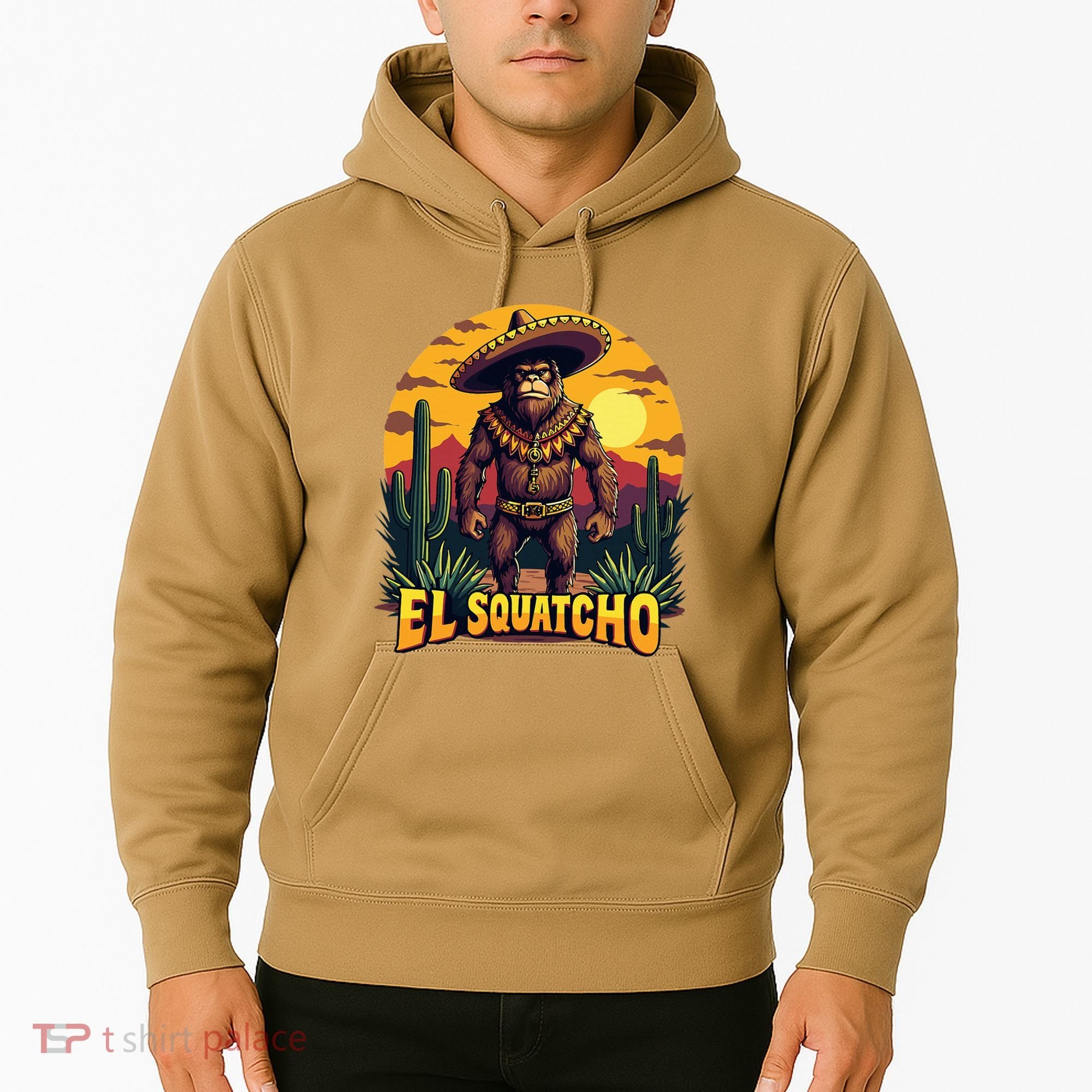 El Squatcho Poncho Funny Mexican Bigfoot Sasquatch Guardian Hoodie