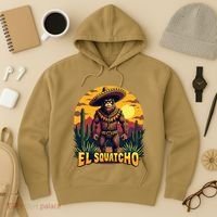 El Squatcho Poncho Funny Mexican Bigfoot Sasquatch Guardian Hoodie thumb 3