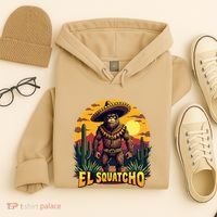 El Squatcho Poncho Funny Mexican Bigfoot Sasquatch Guardian Hoodie thumb 4