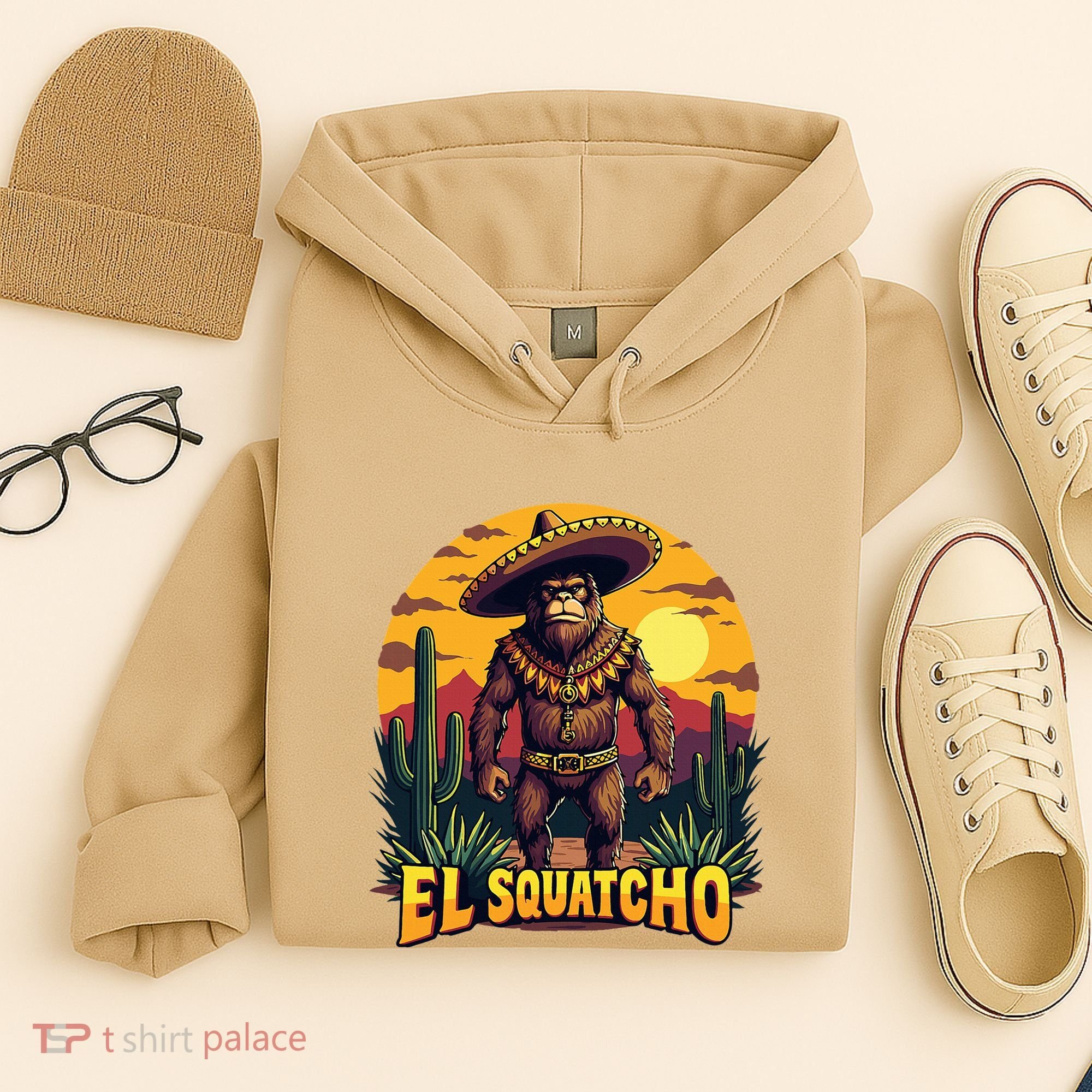 El Squatcho Poncho Funny Mexican Bigfoot Sasquatch Guardian Hoodie
