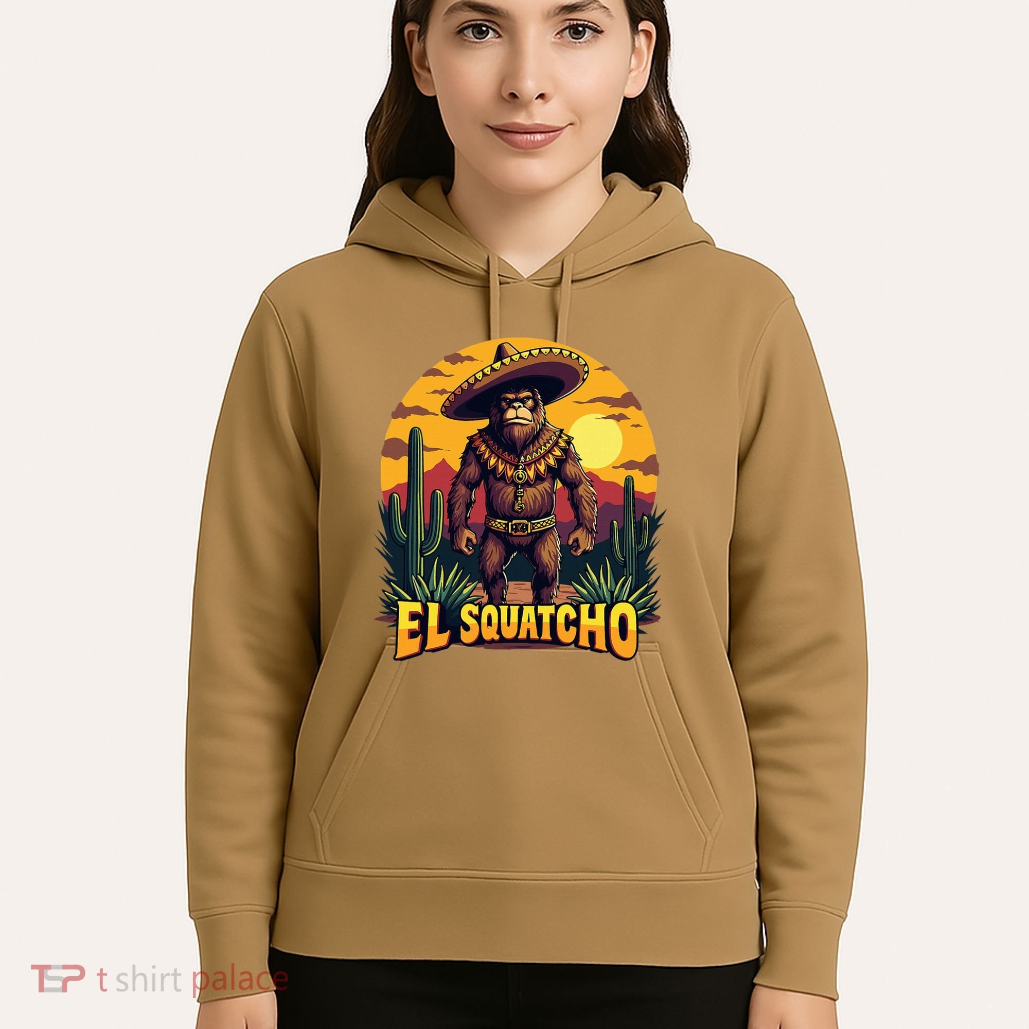 El Squatcho Poncho Funny Mexican Bigfoot Sasquatch Guardian Hoodie