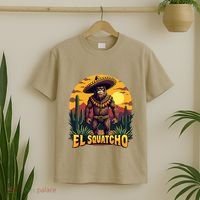 El Squatcho Poncho Funny Mexican Bigfoot Sasquatch Guardian T-Shirt thumb 2