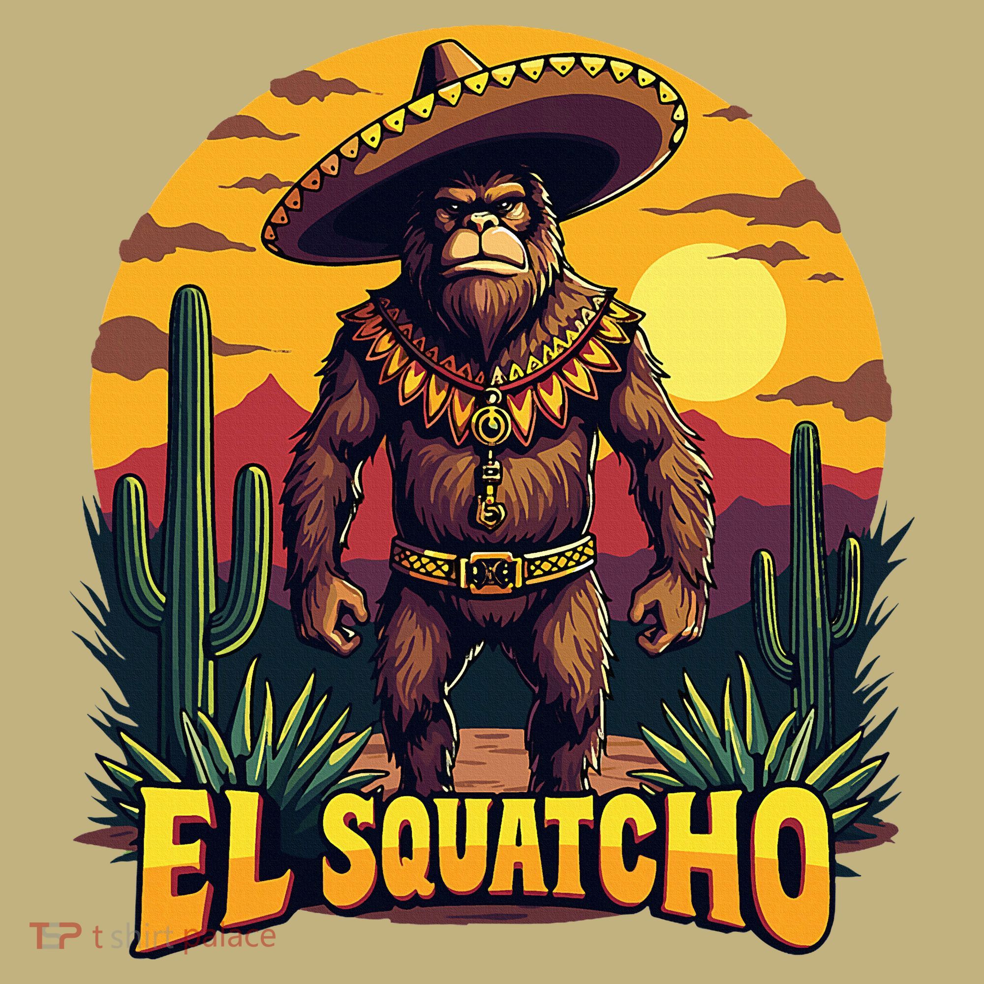 El Squatcho Poncho Funny Mexican Bigfoot Sasquatch Guardian Mousepad