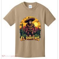 El Squatcho Poncho Funny Mexican Bigfoot Sasquatch Guardian Kids T-Shirt thumb 0