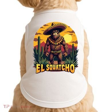El Squatcho Poncho Funny Mexican Bigfoot Sasquatch Guardian Doggie Tank