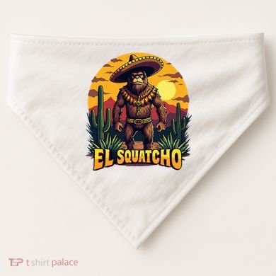 El Squatcho Poncho Funny Mexican Bigfoot Sasquatch Guardian USA-Made Doggie Bandana