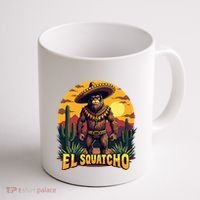 El Squatcho Poncho Funny Mexican Bigfoot Sasquatch Guardian Coffee Mug thumb 1