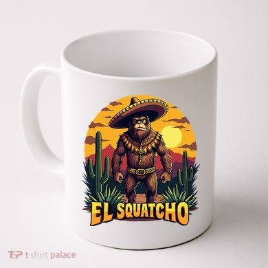 El Squatcho Poncho Funny Mexican Bigfoot Sasquatch Guardian Coffee Mug