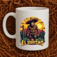 El Squatcho Poncho Funny Mexican Bigfoot Sasquatch Guardian Coffee Mug thumb 2