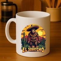 El Squatcho Poncho Funny Mexican Bigfoot Sasquatch Guardian Coffee Mug thumb 4