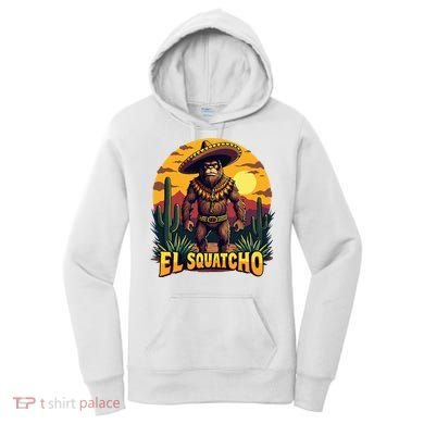 El Squatcho Poncho Funny Mexican Bigfoot Sasquatch Guardian Women's Hoodie