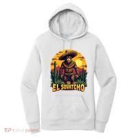 El Squatcho Poncho Funny Mexican Bigfoot Sasquatch Guardian Women's Hoodie thumb 0