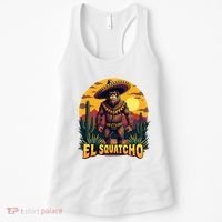 El Squatcho Poncho Funny Mexican Bigfoot Sasquatch Guardian Women's Tank Top thumb 0