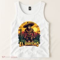 El Squatcho Poncho Funny Mexican Bigfoot Sasquatch Guardian Tank Top thumb 2