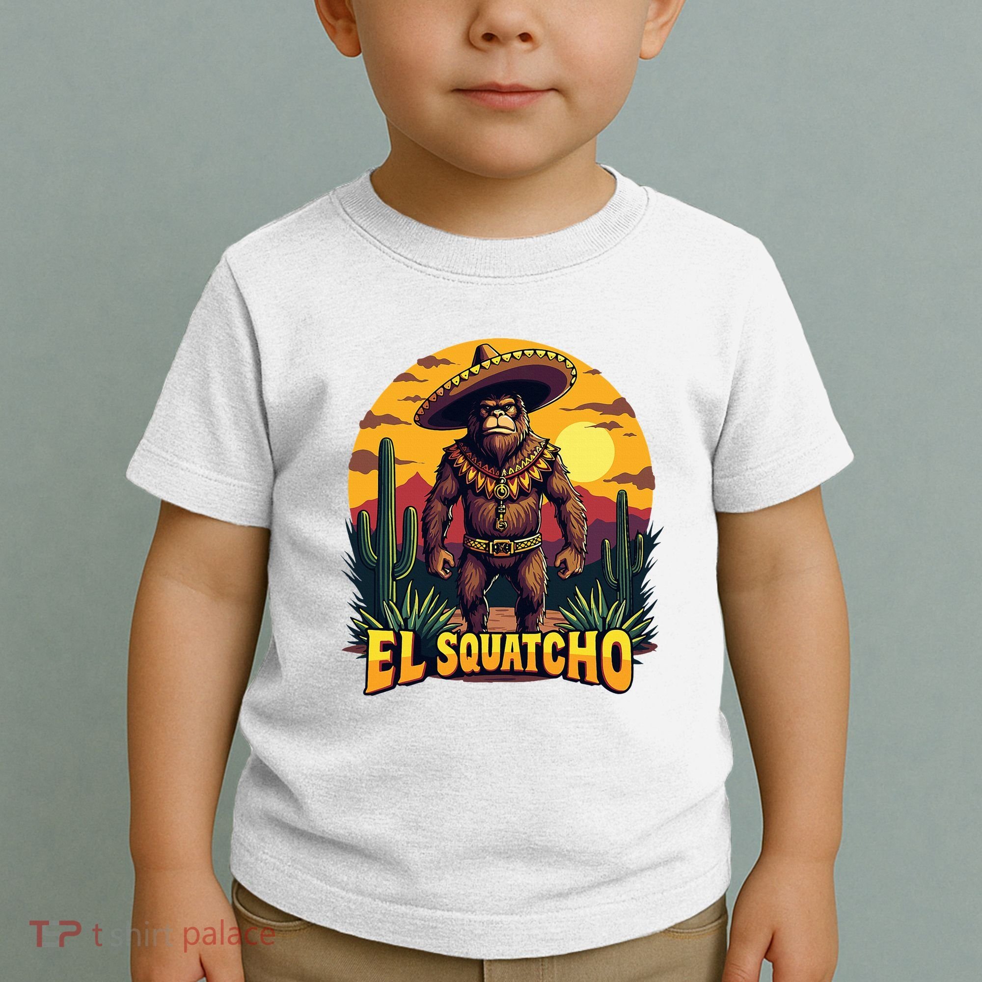El Squatcho Poncho Funny Mexican Bigfoot Sasquatch Guardian Toddler T-Shirt
