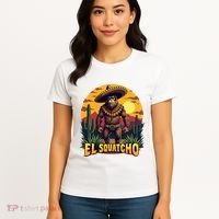 El Squatcho Poncho Funny Mexican Bigfoot Sasquatch Guardian Women's T-Shirt thumb 4
