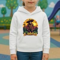 El Squatcho Poncho Funny Mexican Bigfoot Sasquatch Guardian Kids Hoodie thumb 3