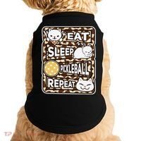 Eat Sleep Pickleball Repeat Girl Pickleball Lover Outfit Doggie Tank thumb 0