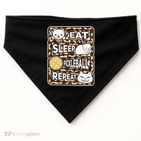Eat Sleep Pickleball Repeat Girl Pickleball Lover Outfit USA-Made Doggie Bandana thumb 0