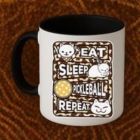 Eat Sleep Pickleball Repeat Girl Pickleball Lover Outfit Coffee Mug thumb 2