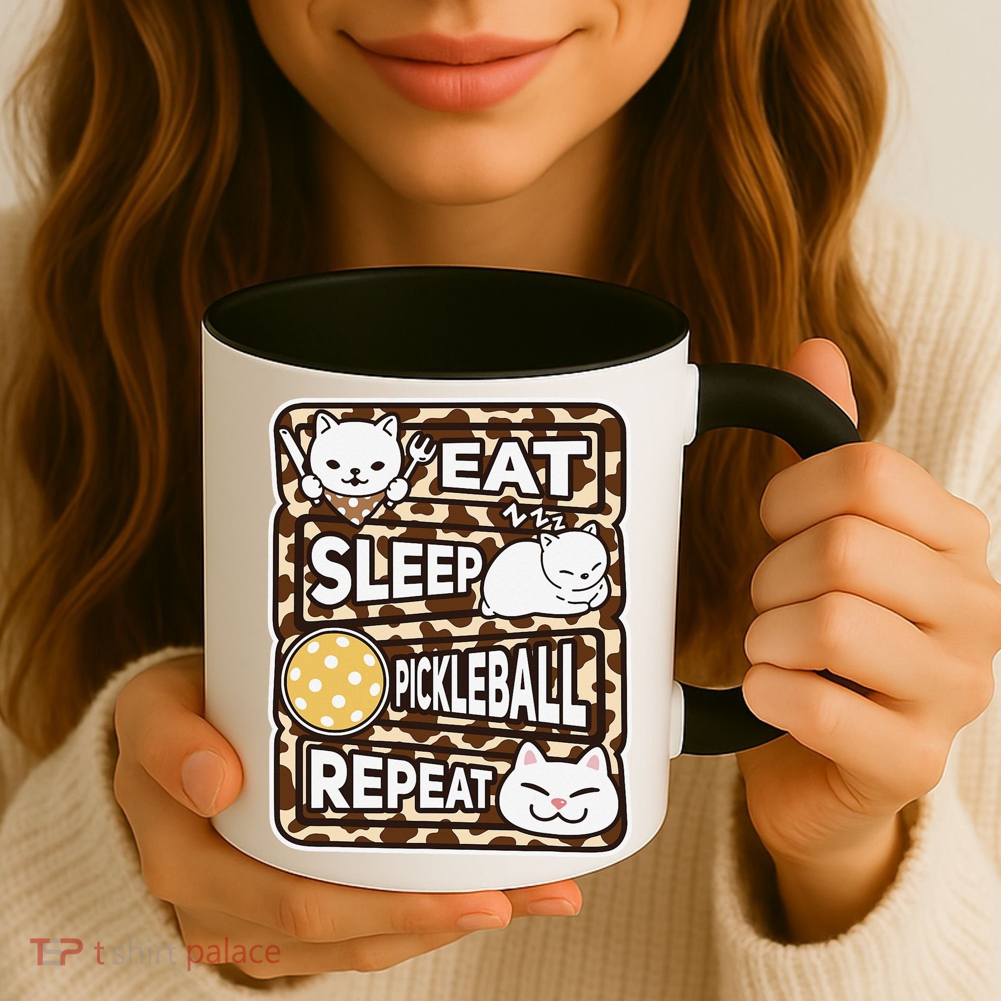Eat Sleep Pickleball Repeat Girl Pickleball Lover Outfit Coffee Mug