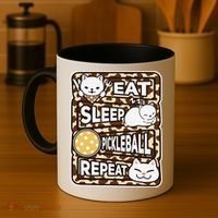 Eat Sleep Pickleball Repeat Girl Pickleball Lover Outfit Coffee Mug thumb 4