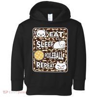 Eat Sleep Pickleball Repeat Girl Pickleball Lover Outfit Toddler Hoodie thumb 0