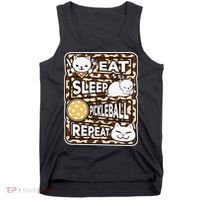 Eat Sleep Pickleball Repeat Girl Pickleball Lover Outfit Tank Top thumb 0