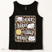 Eat Sleep Pickleball Repeat Girl Pickleball Lover Outfit Tank Top thumb 2