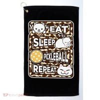 Eat Sleep Pickleball Repeat Girl Pickleball Lover Outfit Golf Towel thumb 0
