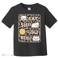 Eat Sleep Pickleball Repeat Girl Pickleball Lover Outfit Toddler T-Shirt thumb 0