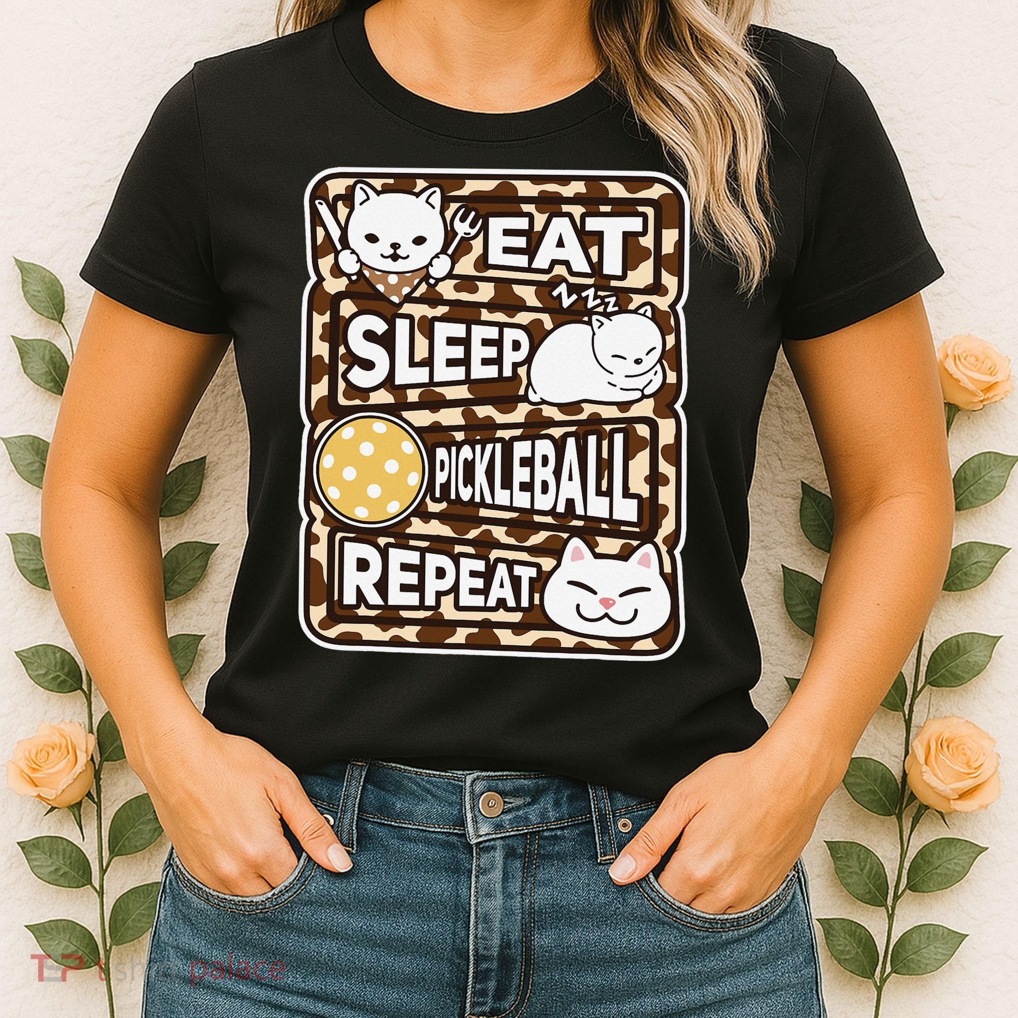 Eat Sleep Pickleball Repeat Girl Pickleball Lover Outfit Women's T-Shirt