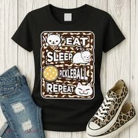 Eat Sleep Pickleball Repeat Girl Pickleball Lover Outfit Women's T-Shirt thumb 3